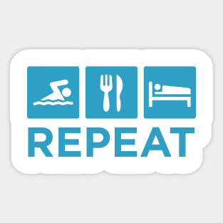 Swim Eat Sleep Repeat Gift Sticker